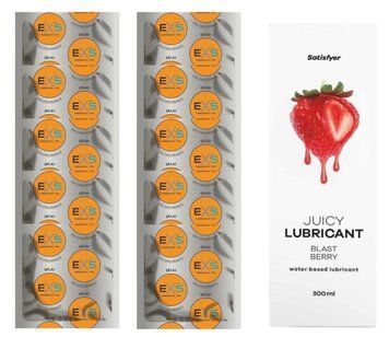 Комплект: EXS Delay 10 шт. + Лубрикант Satisfyer Blast Berry 300 мл SOS11386 фото