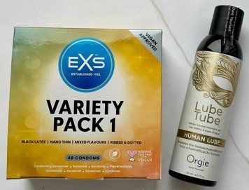 Набір EXS Mixed Variety Pack 1, 48 шт - Лубрикант HUMAN LUBE intimate gel, 150 мл Orgie SOS3200 фото