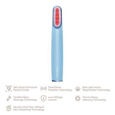 Устройство для укрепления и тонизации кожи лица с поворотной головкой GESKE Skin Firming Wand 7в1 aquamarine HB0437 фото