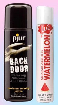 Набор лубрикантов pjur backdoor anal Relaxing jojoba silicone 30 мл+ Wet Oral Play Watermelon (30 мл) LB738 фото