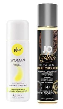 Набор лубрикантов pjur Woman Vegan 30 мл + System JO Double Chocolate (30 мл) LB79 фото
