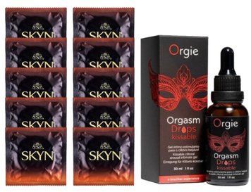 Комплект Skyn Warming 10 шт + ORGIE &mdash; збуджуючі краплі для клітора &laquo;Яблуко і Кориця&raquo;, 30 мл SOS14207 фото