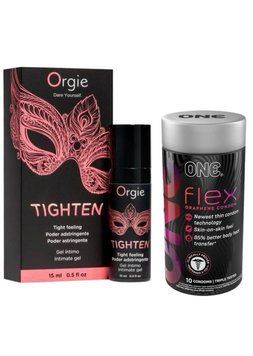 Гель для сужения Orgie &ndash; Tighten (15 мл)+ Набір 10 штук ONE Flex графен SOS6730 фото