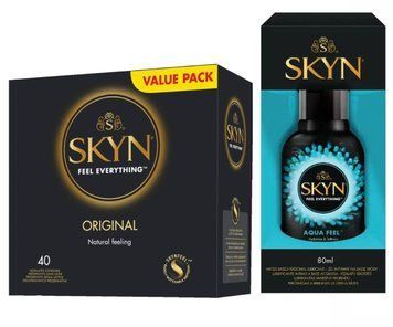 Набор : SKYN ORIGINAL 40 шт и Лубрикант SKYN AQUA FEEL 80 мл SK115 фото