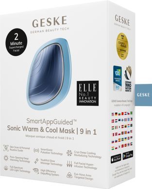 Ультразвуковая маска тепло и холод GESKE Sonic Warm & Cool Mask 9 в 1 aquamarine HB0105 фото
