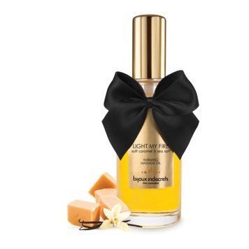 Разогревающее масло Bijoux Indiscrets Light my Fire &ndash; Caramel&Sea salt SO5938 фото