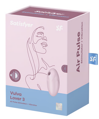 Вакуумно-хвильовий стимулятор із вібрацією Satisfyer Vulva Lover 3 (рожевий) SO7782 фото