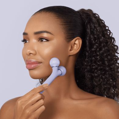 Электронный ультразвуковой ролик для лица GESKE Sonic Facial Roller 4в1 purple HB0178 фото