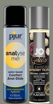 Набір лубрикантів pjur analyse me! Comfort water glide 100 мл + System JO White Chocolate Raspberry (30 мл) LB965 фото