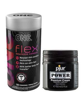 10 штук ONE Flex + pjur POWER Premium Cream 150 мл. SOS6367 фото