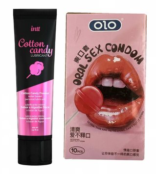 Набор : OLO Oral Candy 10 шт и Лубрикант Intt Cotton Candy 100 мл SOS232 фото