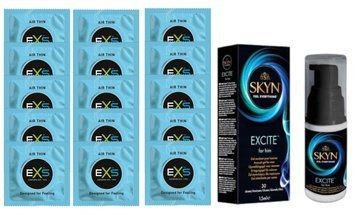 Комплект EXS Air Thin 15 шт + Skyn Excite SOS14773 фото