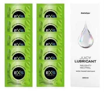 Комплект: EXS EXTREME 10 шт. + Лубрикант Satisfyer Naughty Neutral 300 мл SOS11495 фото