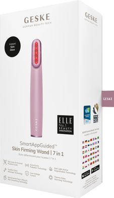 Устройство для укрепления и тонизации кожи лица с поворотной головкой GESKE Skin Firming Wand 7в1 pink HB0443 фото