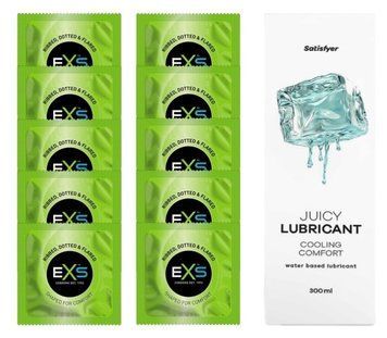 Комплект: EXS EXTREME 10 шт. + Лубрикант Satisfyer Cooling Comfort 300 мл SOS11496 фото