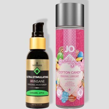 Sensuva Ultra-Stimulating On Insane Caramel Apple (57 мл) + JO Candy Shop Cotton Candy (60 мл) LB242 фото