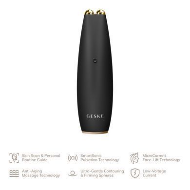 Мікрострумова ручка для підтяжки обличчя GESKE MicroCurrent Face-Lift Pen 6в1 gray HB0119 фото