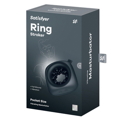 Мастурбатор Satisfyer Ring Stroker, 12 режимов вибрации, универсальный, компактный SX0565 фото