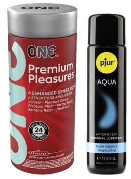 Набор ONE Premium Pleasures 24 шт + Pjur Aqua 100 мл SOS13007 фото