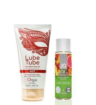 Набір - Лубрикант ORGIE LUBE TUBE HOT, 150 мл та Лубрикант System JO H2O &mdash; Tropical Passion 60 мл LB35 фото