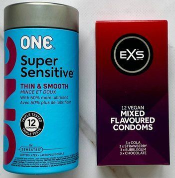 НАБІР ONE Super Sensitive 12 шт - EXS Mixed Flavoured 12 шт SOS3157 фото