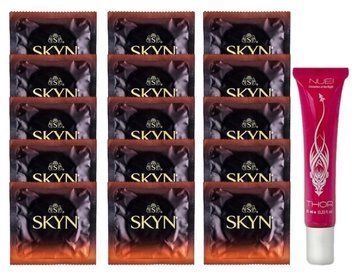 Комплект Skyn Warming 15 шт + Nuei THOR Orgasmic Gel (10 мл) SOS14464 фото
