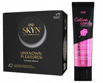 Набор : SKYN Pleasures 42 шт и Лубрикант Intt Cotton Candy (100 мл) SOS69 фото