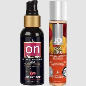 Sensuva Ultra-Stimulating On Insane Cherry Pop (57 мл) + JO Peachy Lips (30 мл) LB199 фото