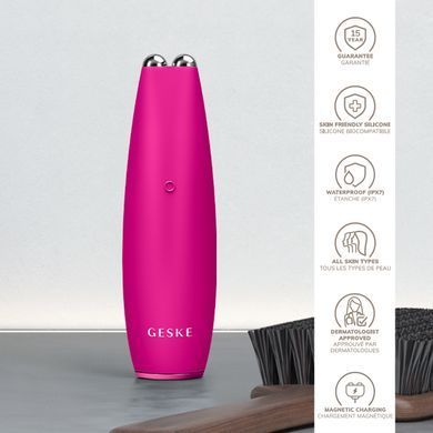 Микротоковая ручка для подтяжки лица GESKE MicroCurrent Face-Lift Pen 6в1 magenta HB0120 фото