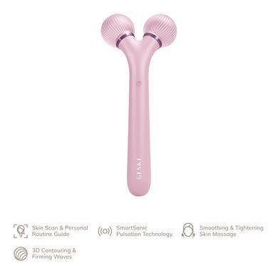 Электронный ультразвуковой ролик для лица GESKE Sonic Facial Roller 4в1 pink HB0181 фото