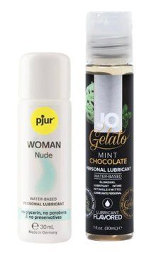Набор лубрикантов pjur Woman Nude 30 мл + System JO Mint Chocolate (30 мл) LB91 фото