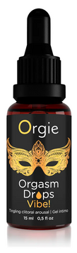 Рідкий вібратор-краплі Orgie Orgasm Drops Vibe! Персик (15 мл) &mdash; з ефектом вібрації та контрастом температур 51652 фото