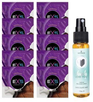 EXS Mixed Flavors Chocolate 10 шт + Sensuva &mdash; Deeply Love You Chocolate Mint (29 мл) SOS14114 фото