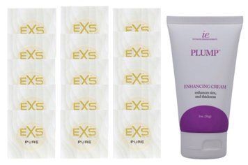Комплект EXS Pure15 шт + Doc Johnson Plump &mdash; Enhancing Cream For Men, 56 г SOS14856 фото