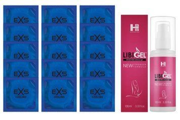 Комплект EXS Cooling 15 шт + Sexual Health Series LibiGel Intimate Libido SOS14565 фото