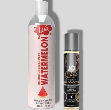 Wet Oral Play Watermelon (118 мл) + JO GELATO Double Chocolate (30 мл) LB968 фото