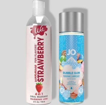 Wet Oral Play Strawberry (118 мл) + JO Candy Shop Bubblegum (60 мл) LB851 фото