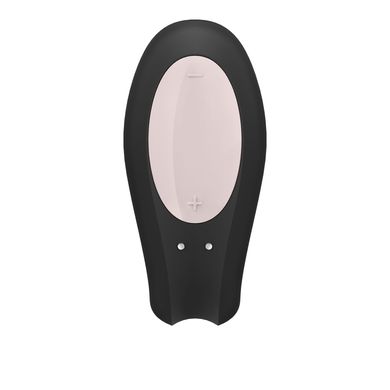 Смартвібратор для пар Satisfyer Double Joy Black із широким кліторальним стимулятором SO3898 фото