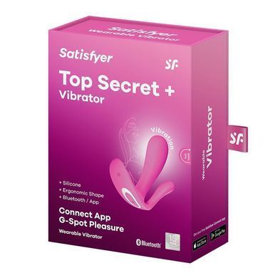 Смарт-вібратор у трусики Satisfyer Top Secret Pink вагінально-кліторальний, 2 мотори SO7790 фото