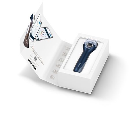 Електронний ролер для обличчя з мікроголками GESKE MicroNeedle Face Roller 9в1 midnight HB0188 фото