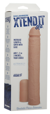 Насадка-конструктор Doc Johnson Xtend It Kit White &ndash; из материала ULTRASKYN, с регулируемым удлинением SO1557 фото