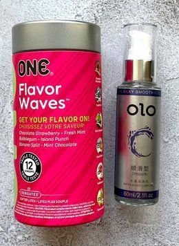 Набір ONE Flavor Waves (12 штук) + Лубрикант "olo smooth" 60 мл SOS2347 фото