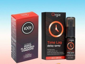 Пролонгатор для чоловіків Time Lag, 25 мл. ORGIE + Упаковка EXS Mixed Flavoured 12 шт. SOS6693 фото