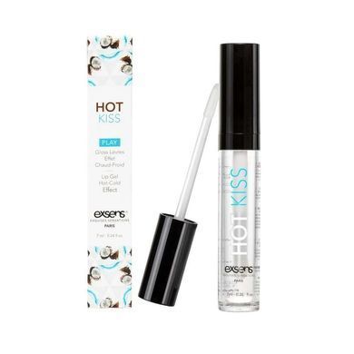 Стимулирующий блеск для губ EXSENS Coconut Hot Kiss 7 мл согревает и охлаждает SO5540 фото