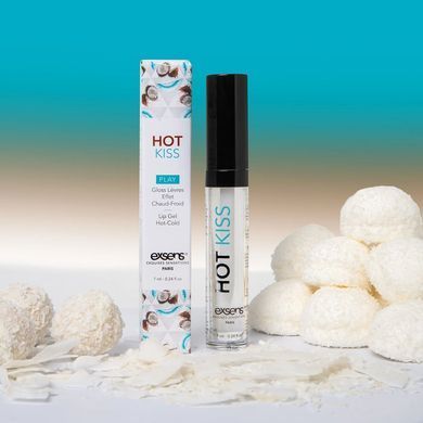 Стимулирующий блеск для губ EXSENS Coconut Hot Kiss 7 мл согревает и охлаждает SO5540 фото
