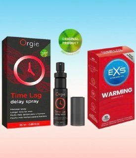 Пролонгатор для чоловіків Time Lag, 25 мл. ORGIE + Упаковка EXS Warming, 12 шт SOS6694 фото