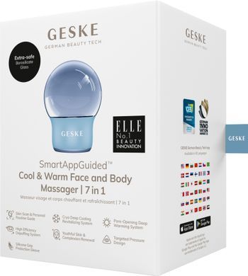 Масажер для обличчя і тіла GESKE Cool&Warm Face and Body Massager 7в1 aquamarine HB0296 фото