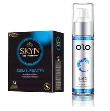 Skyn extra lube 24 штуки + подарок OLO cooling 80 ml ( охлаждения) SOS15 фото