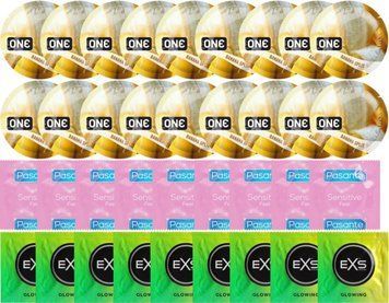 Набір 36 шт ONE Banana Split + Pasante Extra Sensitive + EXS Glow in the Dark SOS7768 фото
