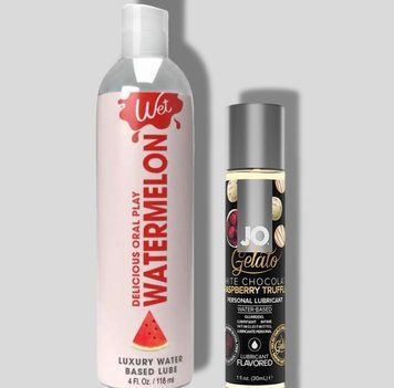 Wet Oral Play Watermelon (118 мл) + JO GELATO White Chocolate Raspberry (30 мл) LB976 фото